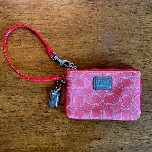 Red, Coach wristlet - Picture 1 of 4